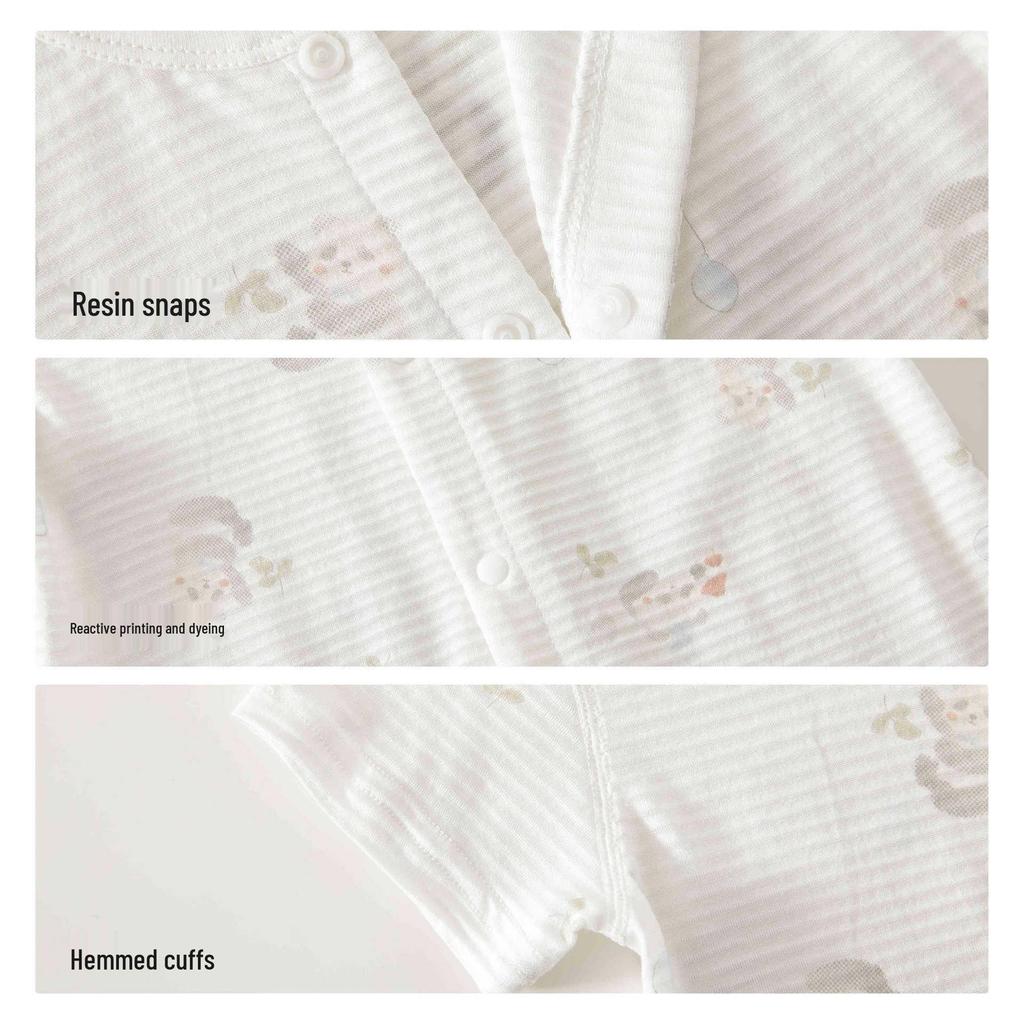 Baby Cooling Jumpsuit: Newborn Unisex Short-Sleeve Summer Pajamas