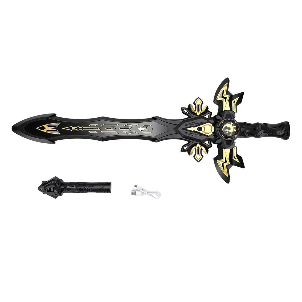 Light Up Sword with Colorful Light Changing Sound Effects Rechargeable LED Light Up Sword Toy for Play