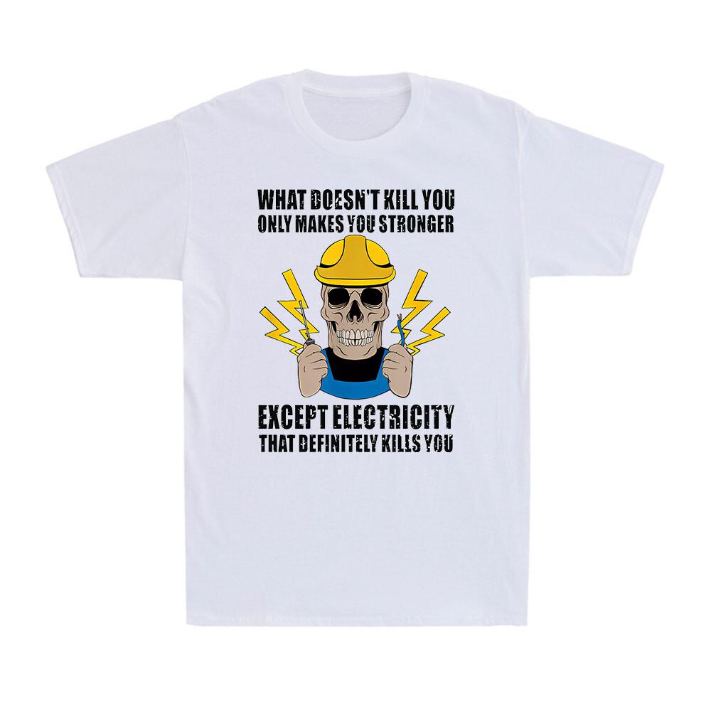 Funny Electrician Gift for Electrical Engineer Electricity Gift Men s T-Shirt XXXL