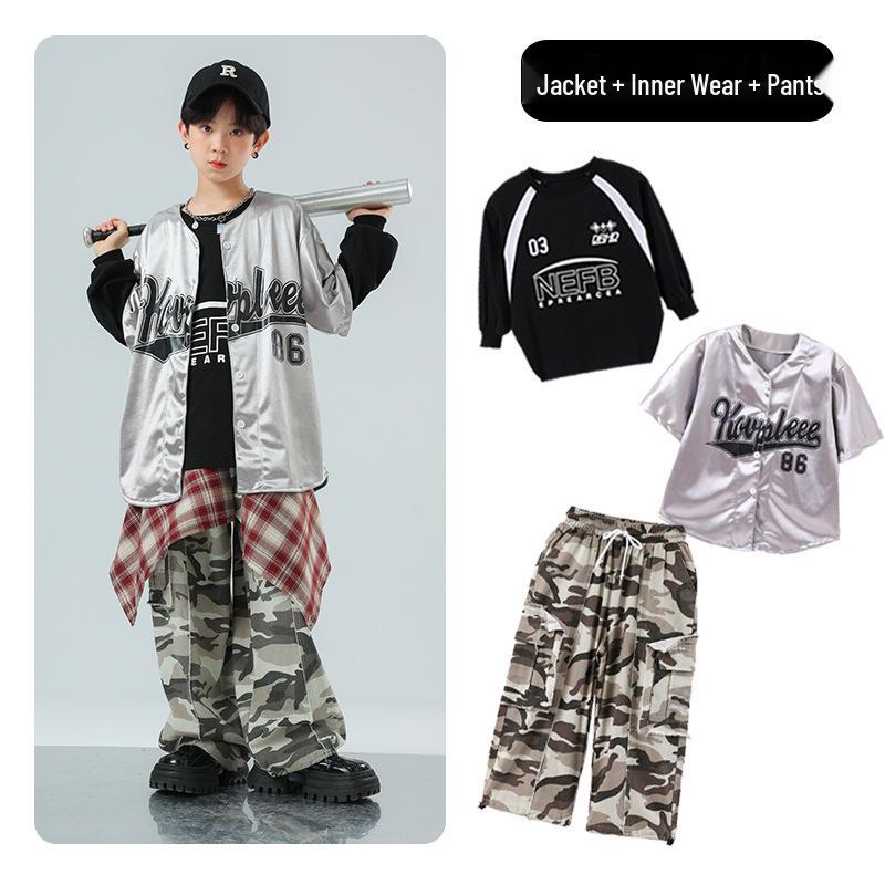 Abbigliamento Hip Hop alla Moda per Bambini: Street Dance, Jazz, Abbigliamento da Performance Cool per Ragazzi e Ragazze