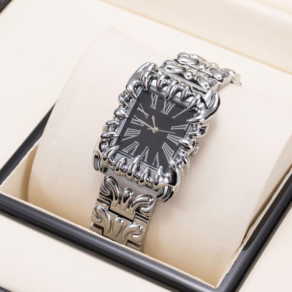 Wind Special-Shaped Square Claws Watch Men'S Millennium Retro Personalized Relief Pointed Claws Men'S Watch