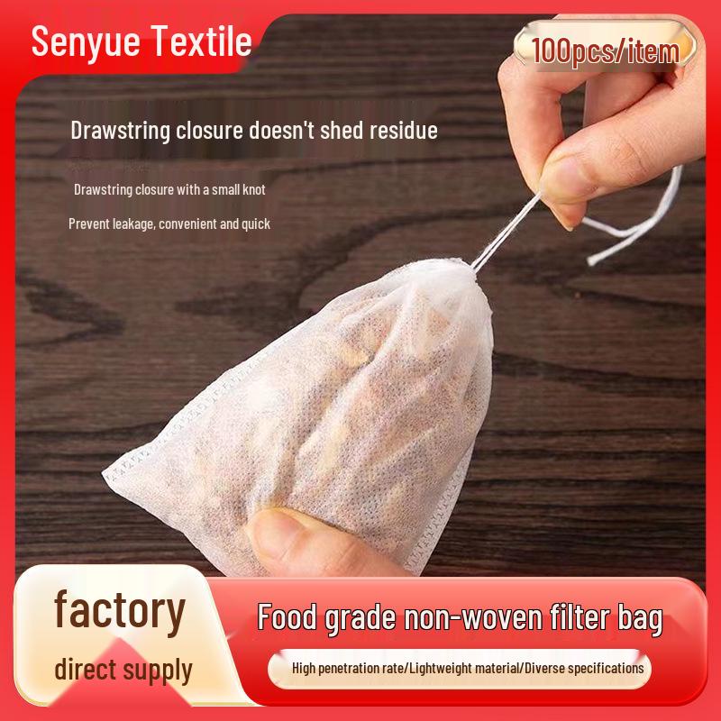 

Large Disposable Non-Woven Filter Bags for Tea, Spices, Foot Baths, and Chinese Medicine Residue 8x12 cm (100 pcs, White)