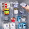 Multi Purpose Layered Fridge Rack Space Saving Kitchen Organizer Shelf Accessory Transparent Cosmetics Desktop Stand