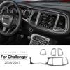 MOB2 Echtes weiches Karbonfaser für Dodge Challenger 2015 2016 2017 2018 2019 2020 2021 2022 2023 Fahrer-Mittelkonsolen-Zierleisten-Aufkleber
