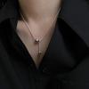 Round Ball Necklace Women'S Light Luxury Niche Ball Bing Snake Bone Chain Tassel Personalized Versatile Small Ball Collarbone Chain Neck Chain