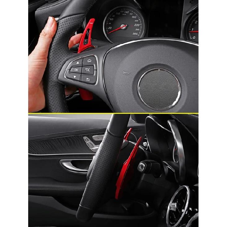 For Mercedes Benz GLC C E Class X253 W205 W213 MB GLE C292 W166 W167 Car Steering Wheel Paddle Shifter Extend DSG Stickers Style