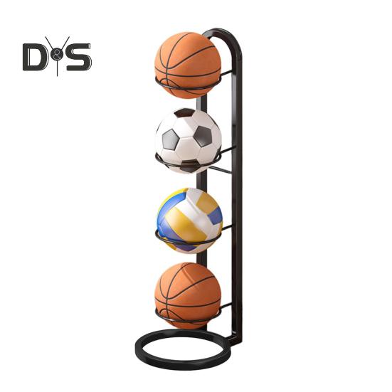 Basketbollsförvaringsställ Vertikalt bollställ Bollförvaringshållare Organizer Platssparande displayställ för volleyboll fotboll fotboll