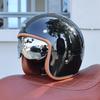 S68-DOT Certified 3/4 Open Face Motorcycle Helmet Shell Lightweight Breathable Retro Unisex Adult Scooter Cruiser Safety Helmet