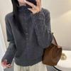 Women's Jacquard Half-High Collar Knit Sweater - Soft, Skin-Friendly Pullover, Popular In Live Broadcasts