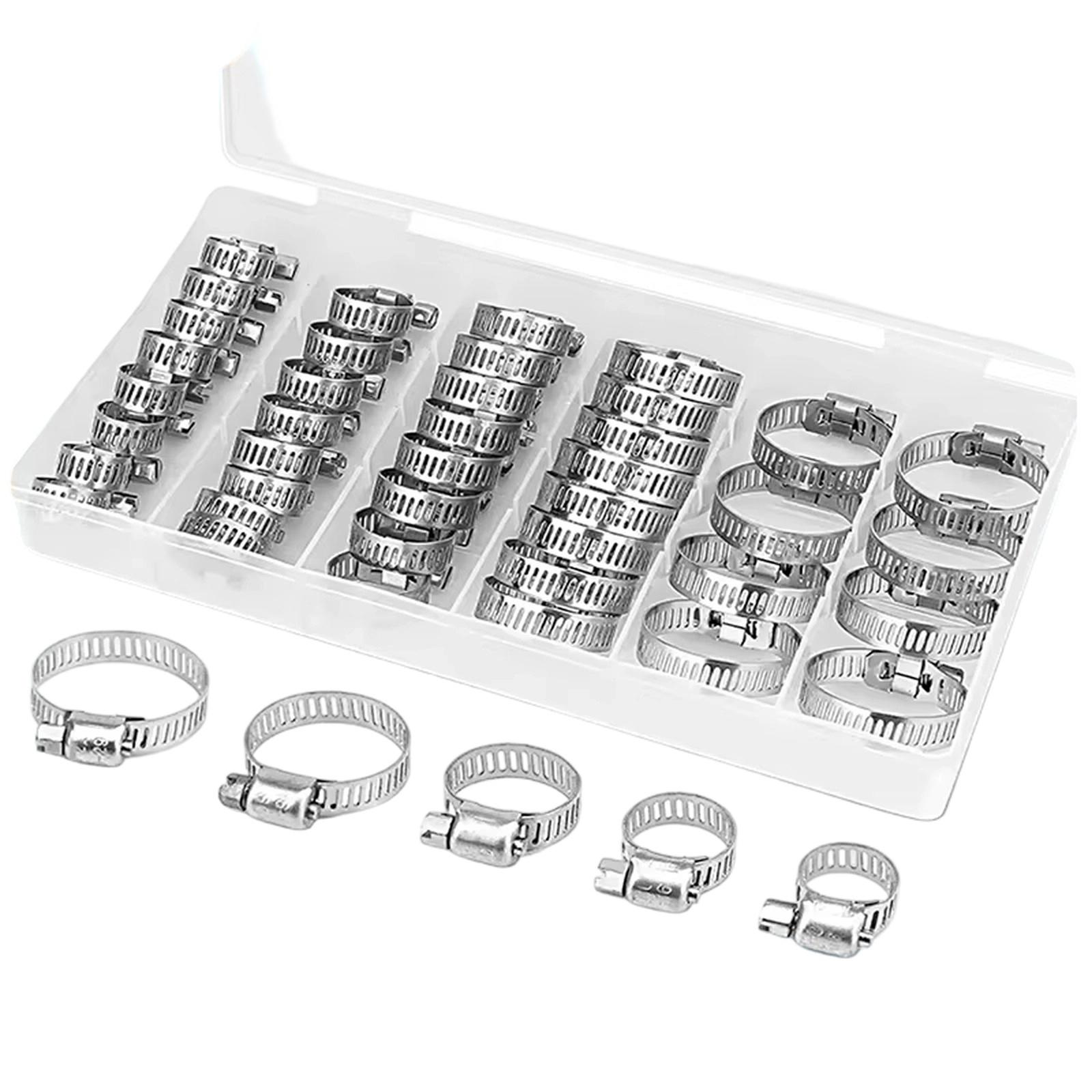 

Cross-Border Hot 40PCS Stainless Steel Hose Clamps – for Gas/Water One Size