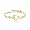 Liebe Öffnung 18K Gold Plated Trendiger Zirkon Herz Klassische Armbänder, Armreifen Leichter Luxus Kleiner Duft Hohes Gefühl Geschenk Weiblich