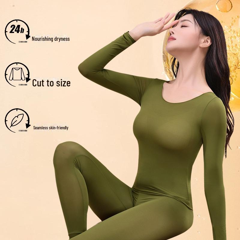 Seamless Ladies' Autumn Skin-Beautifying Tops & Pants Suit