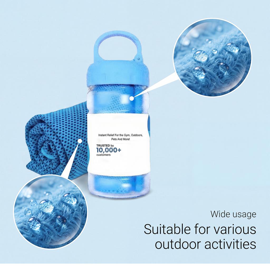 Towel for Neck, 3090 cm, Soft Breathable Microfiber, Ice Towel for Yoga, Sports, Running, Gym, Workout, Fitness