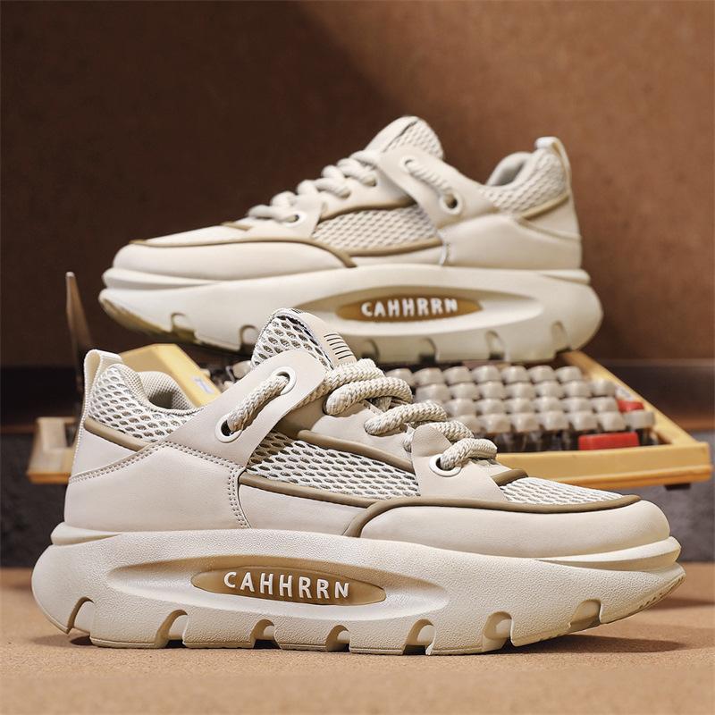 2025 Spring and Summer New Versatile Casual Daily Trend Comfortable Thick-soled Mesh Breathable Men's Sports Shoes