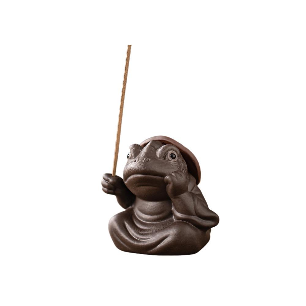 Ceramics Tabletop Incense Base Toad Fairy Incense Stick Burner Zen Space