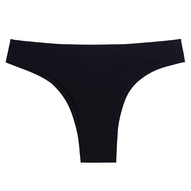 Brazilian Ice Silk Thong: Women's Seamless T-Back Underwear, Sexy Plus Size, Sports Style