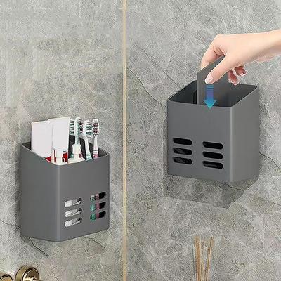 Bathroom Shelf Makeup Storage Organizer No Drill Toiletries Shelves Wall Mount Comb Skin Care Product Rack Bathroom Accessories