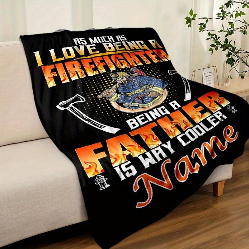 Firefighter Customize Your Name Blanket Warm Comfortable And Soft Blankets Are Suitable For Home Lunch Break Blanket Office Sofa Sofa Gift To