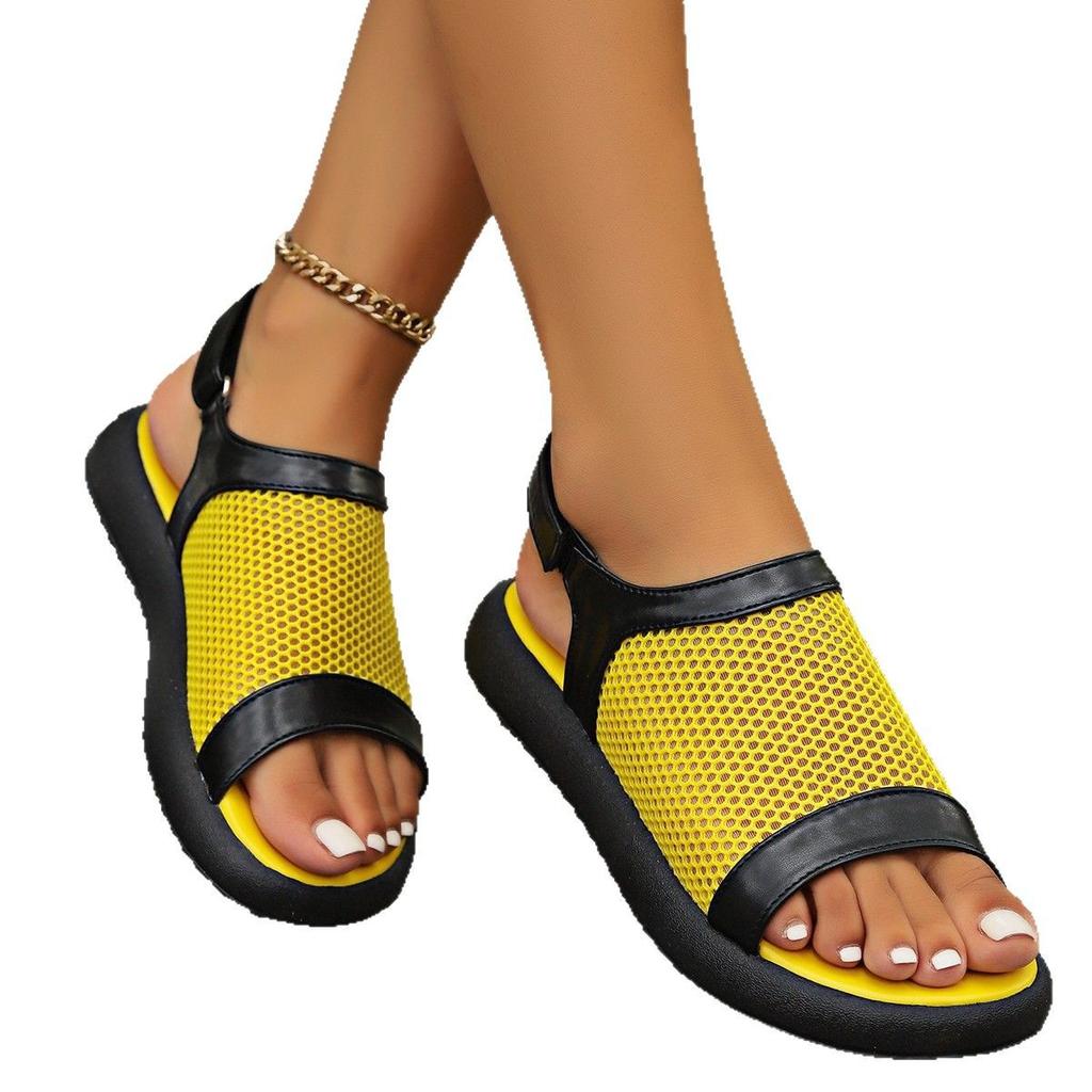 Neue Sommer-Außenhandel Mesh-Sandalen atmungsaktives Mesh dicksohlige lässige Damen-Sandalen dicksohlige Damen-Sandalen in großen Größen