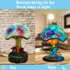 Vintage Stained Glass Mushroom Table Lamp Plant Series Snail Octopus Creative Colorful Bedroom Bedside Flower Retro Night Light