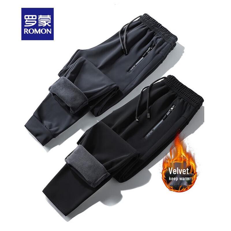 

ROMON Men s Fleece-Lined Thermal Straight-Leg Pants XL (175)