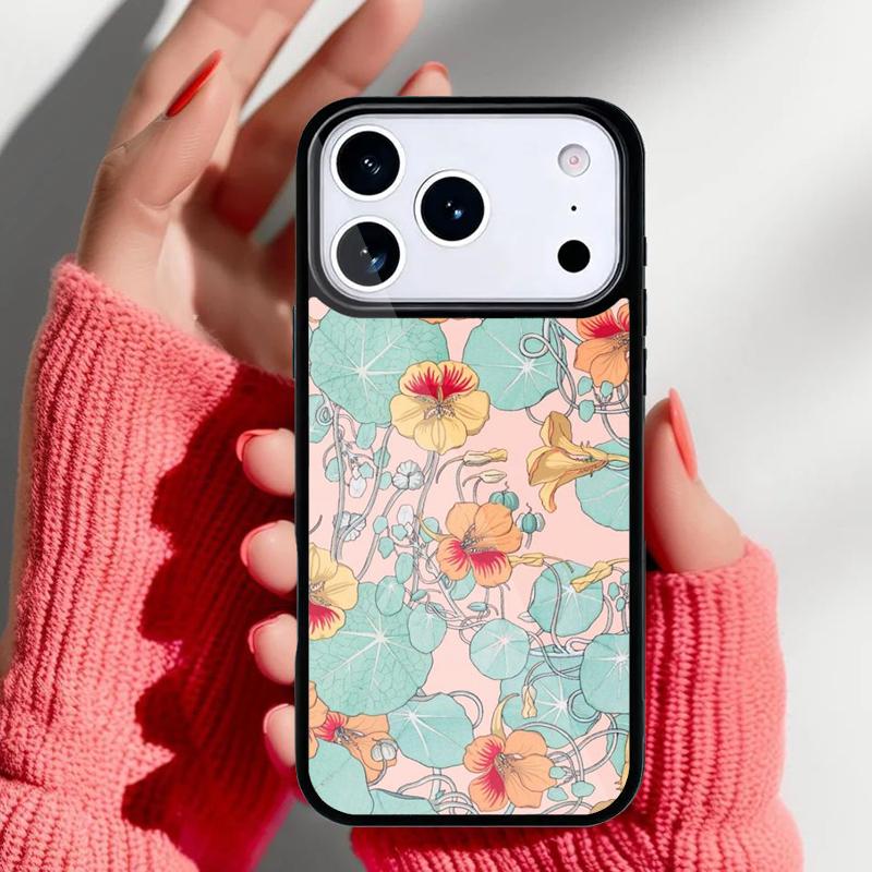 Tropical Flowers Phone Case for iPhone 17 Air 16e 15 14 13 Pro Max Back Cover for 12 11 Pro Coque