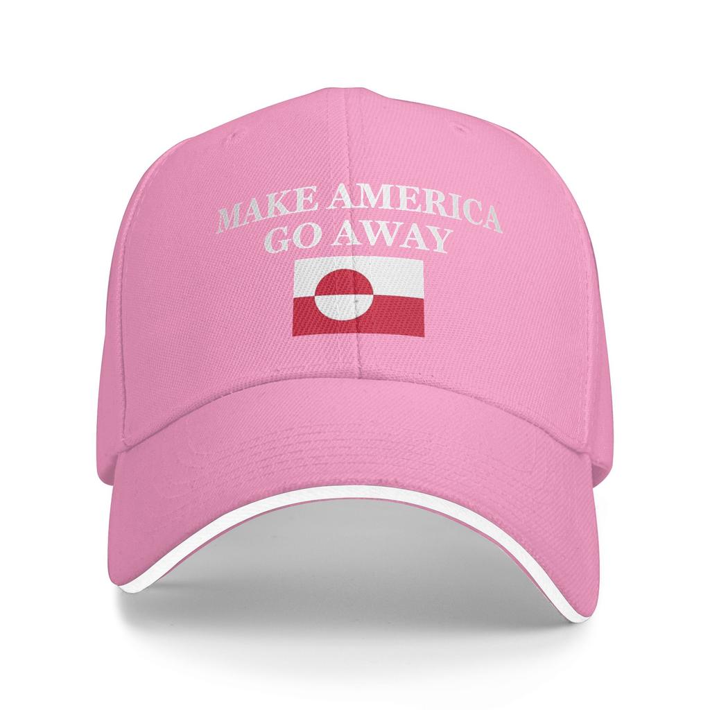 Make America Go Away Greenland Suppport  Baseball Cap  Men Adult Print Trucker Hat Summer Hiking Fishing Sun Visor Baseball Caps