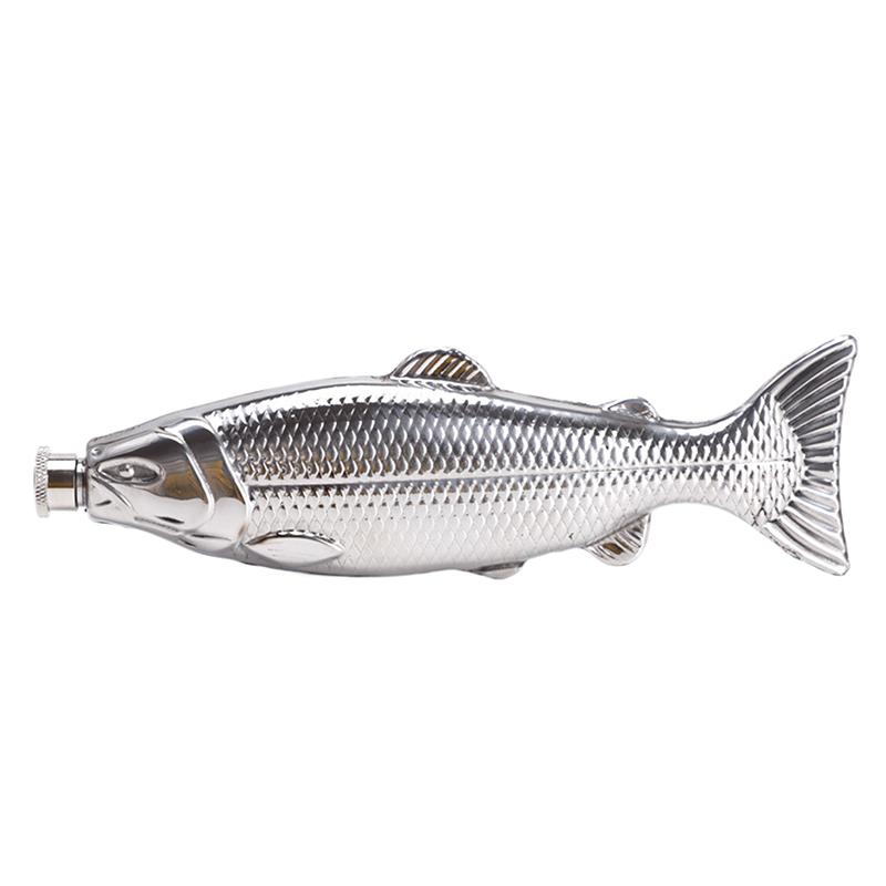 Trout-Fish-Shape Hip Flask 5Oz Alcohol Bottle With Funnel Mini Pocketn Stainless Steel Party Drinkware For Outdoor Travel