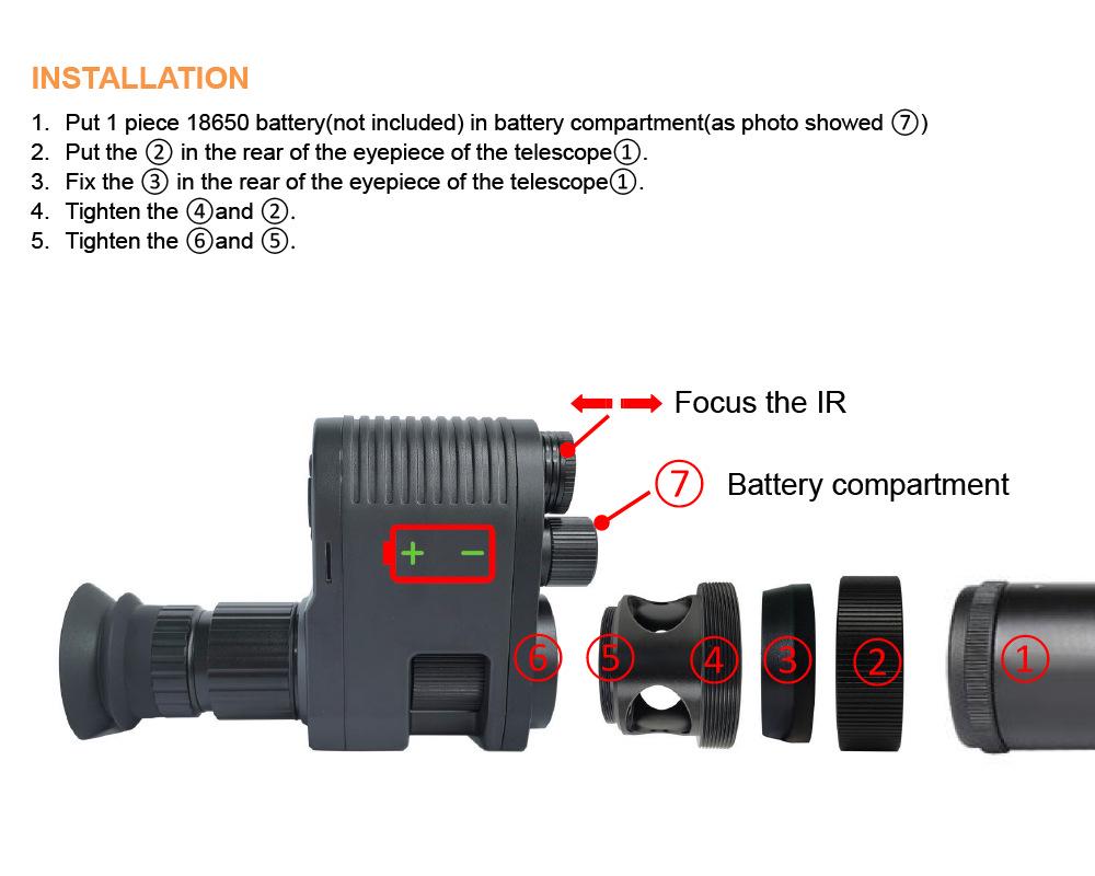 Megaorei M3 HD Infrared Night Vision Binoculars - Low-light Outdoor Imager