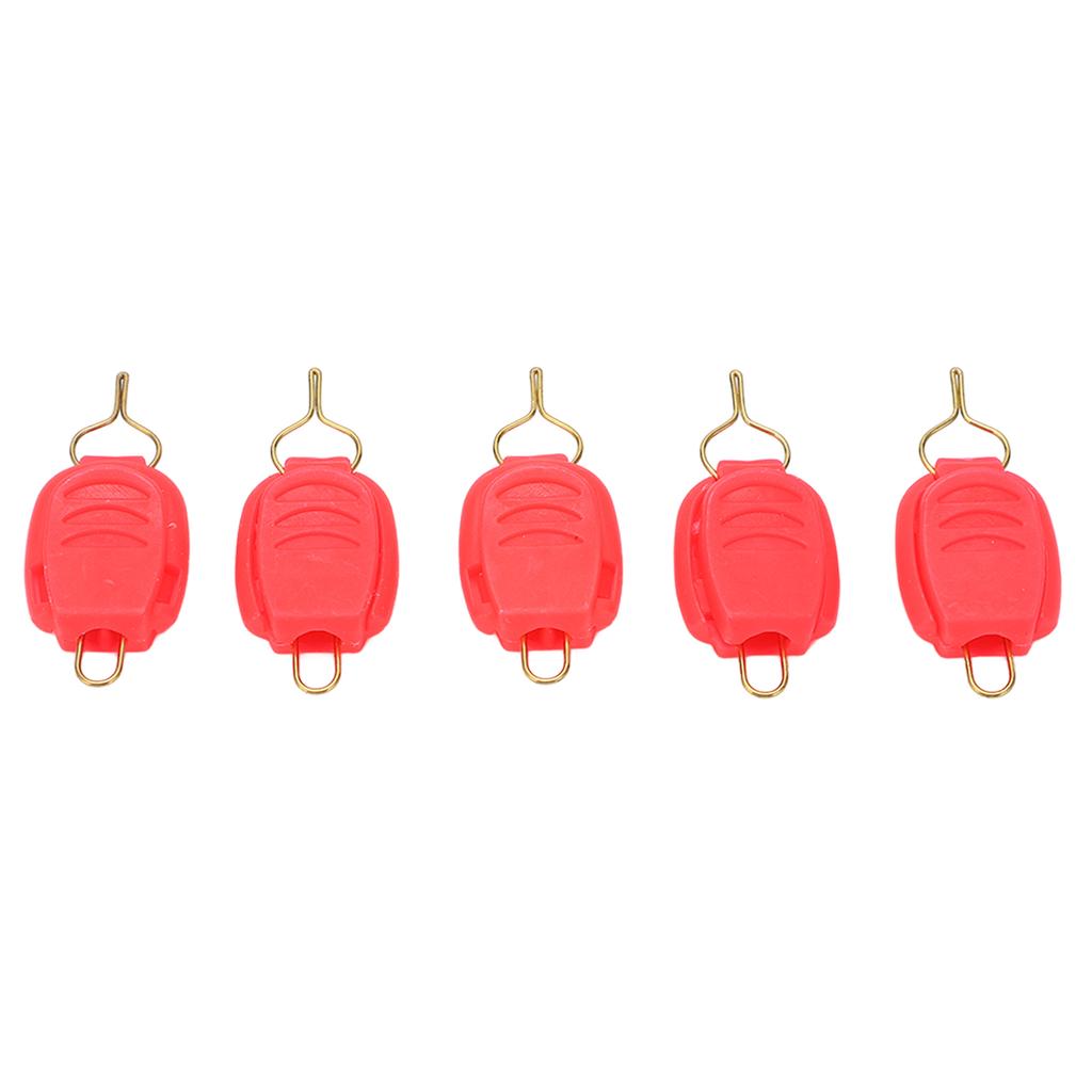 5PCS Fishing Line Stopper Baitcasting Reel Fishing Line Clip Holder Buckle Keeper Fishing AccessoriesRed