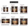 Set Of 2 Flat Printing Drapes Sunset Beach View Window Image Protecting Privacy Family Party Decoration Use Carnival Decor Curtain Polyester