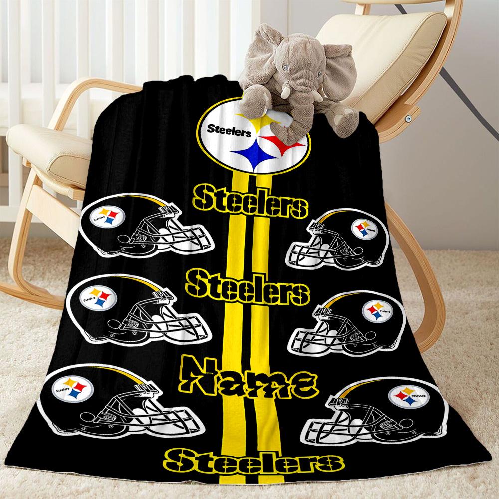 Pittsburgh Steelers Gear Blanket Soft Warm Cozy Perfect for Couch Office Chair Office Four Seasons Universal Digital Print
