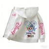 2026 Family Trip Kids Zip Up Hoodie Cute Cartoon Mouse & Friends Graphic Casual Hooded Jacket