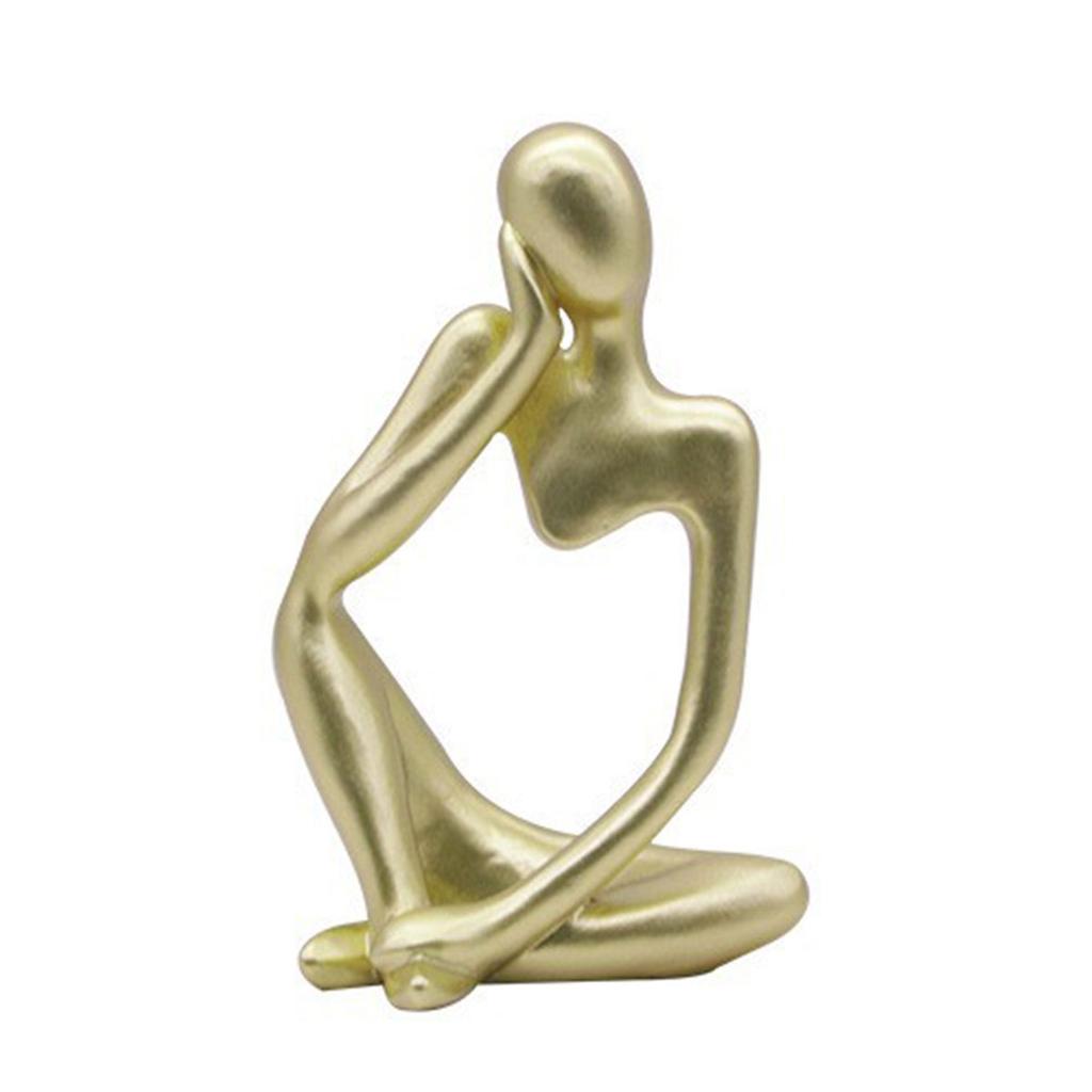 Nordic Home Decoration Abstract Thinker Statue Miniature Resin Sculpture Figurines Home Desktop Decoration Sculpture Ornaments