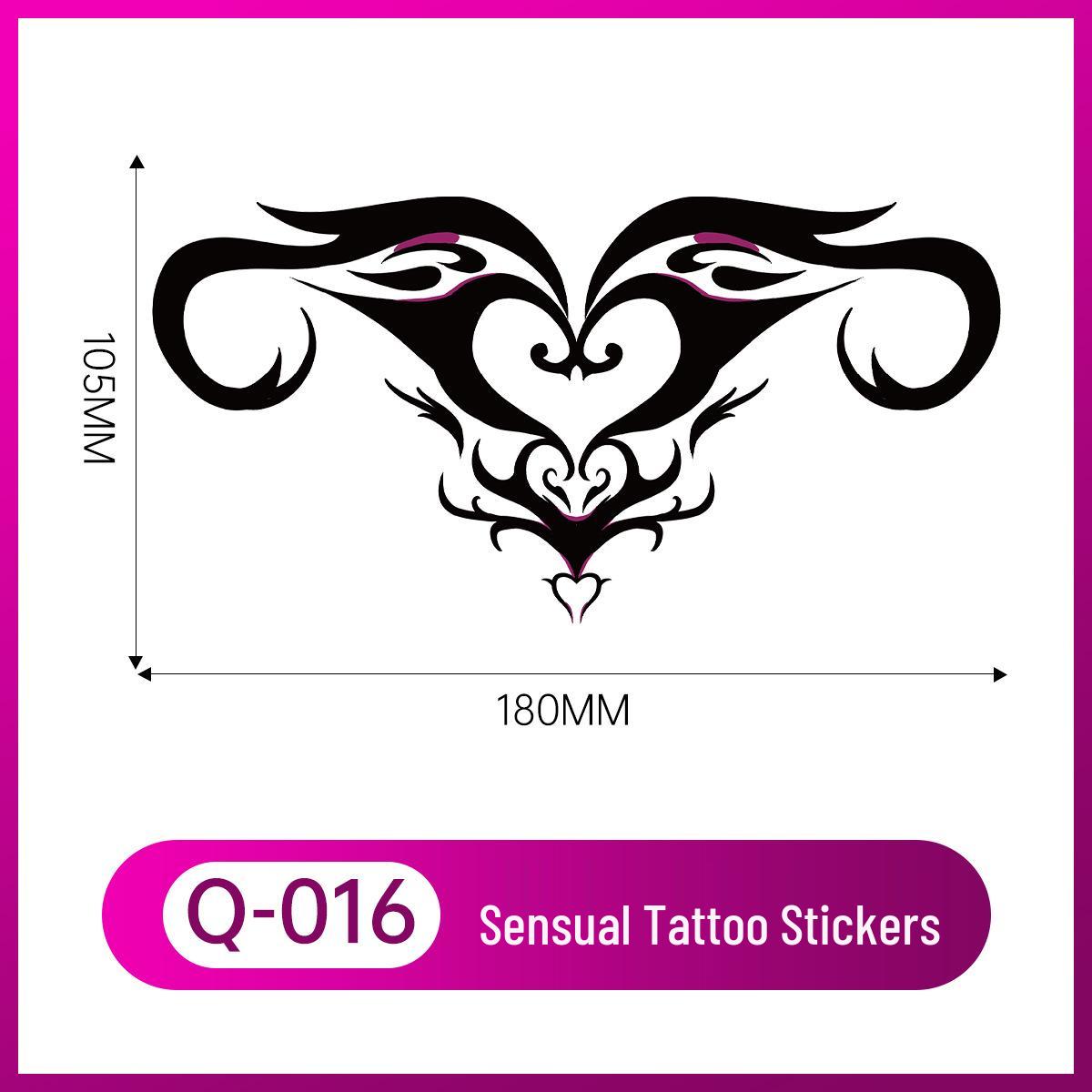 Светящаяся сексуальная тату-наклейка суккуб - Легко смываемая, экологичная, долговечный дизайн для интимных зон.