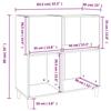 VidaXL Record Cabinet, Side Cabinet with Storage, Furniture for Turntable, Living Room Buffet, Industrial, Home 831990