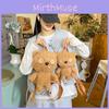 Eyes Bear Button Cartoon Plush Backpack Cute Girl Bag For School Travel And