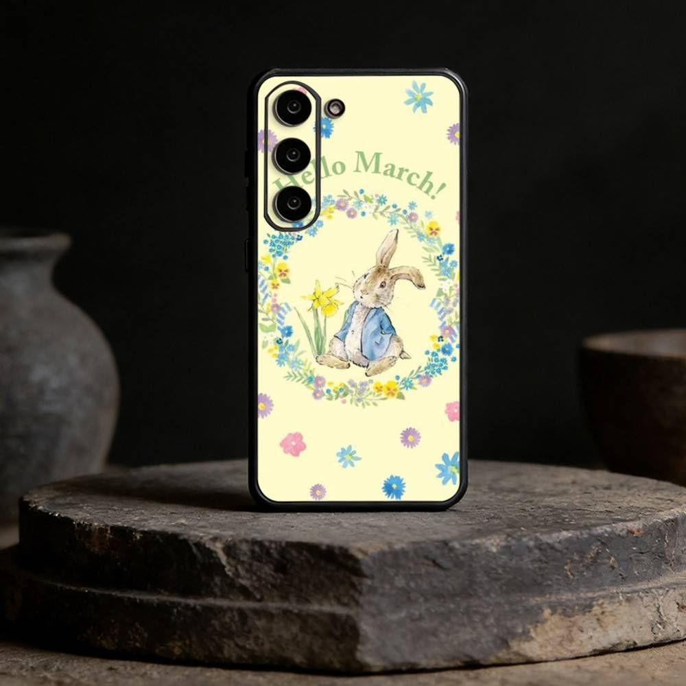 Cute P-Peter Rabbit Phone Case For Samsung Galaxy A91,80,73,72 ,71,53,52,32 ,31,22,21s,20,Soft Black Case