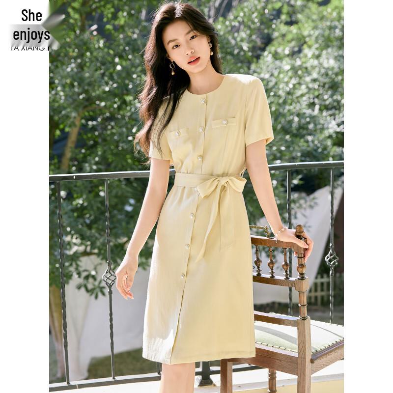 Women's Short Sleeve Mid-Length Versatile Dress
