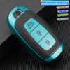 Moda TPU obudowa kluczyka do samochodu pełna obudowa Fob dla Hyundai Santa I30 IX35 Encino KONA Solaris Azera Grandeur Elantra Accent Fe