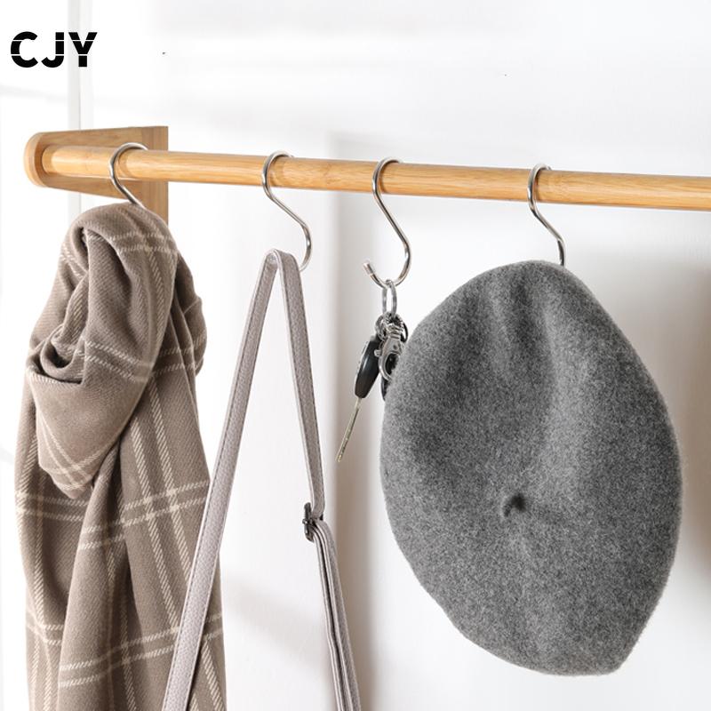 Stainless Steel S-Shape Hook Multi-function Kitchen Bedroom Railing S Hanger Hook Clasp Holder Hooks Hanging Clothes Rack