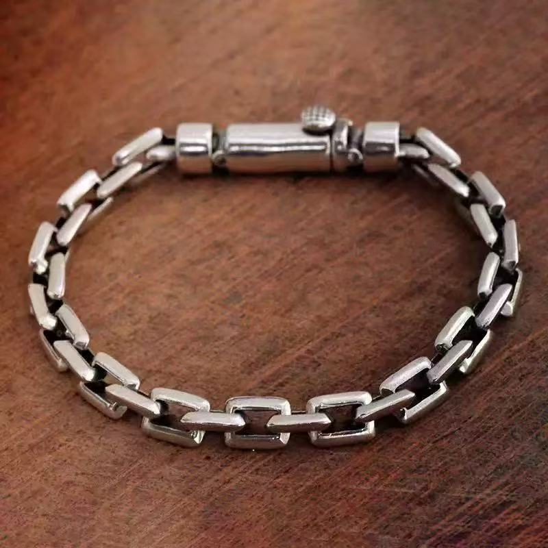 Vintage New Style Pin Buckle Bracelet, Trendy Men's Simple and Versatile Bracelet