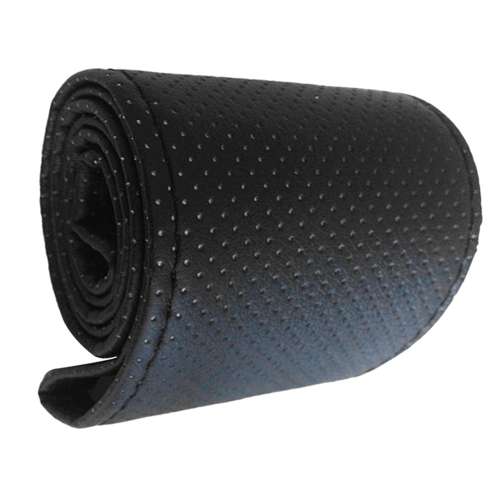 Universal Car Steering Wheel Cover Hand Sewing Perforated Microfiber Leather Steering Wheel Cover for 38cm Diameter