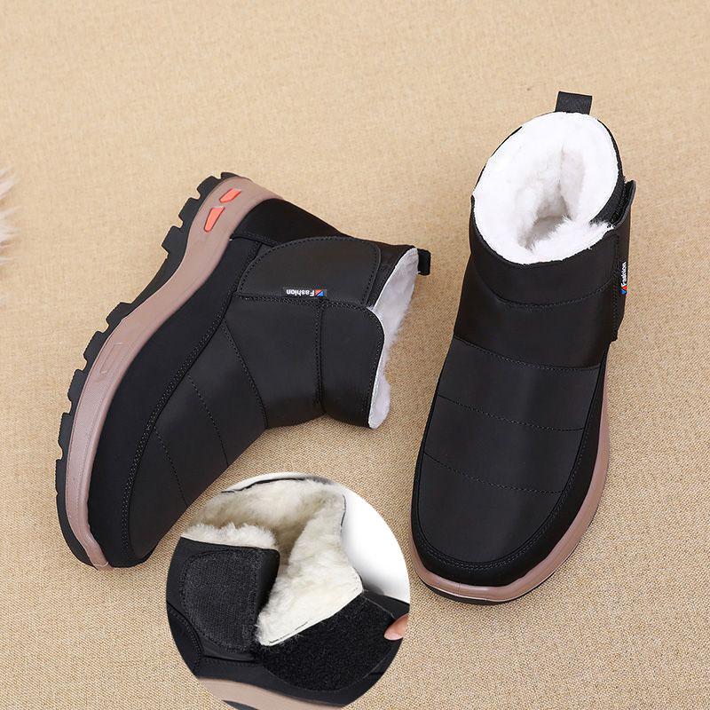

Fashion Men s Shoes Winter Warm Plush Flats Snow Boots Non-Slip Waterproof Platform Casual Comfortable Versatile Outdoor Walking Boots 39