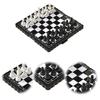 Portable Mini Magnetic Chess Set Reusable Magnetic Chessboard Set Foldable International Chess Games for Party Family Activities