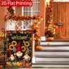 2D Flat - 2D Flat - 2D Flat Autumn Garden Flag Double-Sided_ Autumn Cute Dwarf Okra Pumpkin Yard Flag_ Sunflower Lawn Farmhouse Yard Flag Decoration_