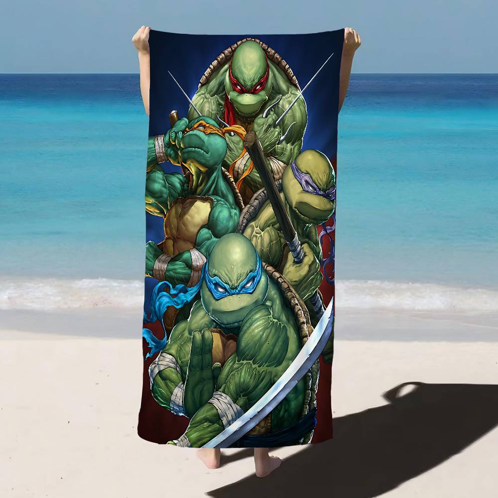 Anime Poster N-Ninja Cool T-Turtles Cartoon Beach Towel Cute Kawaii Room Decor Bath Girls Hand Towels For Bathroom Shower