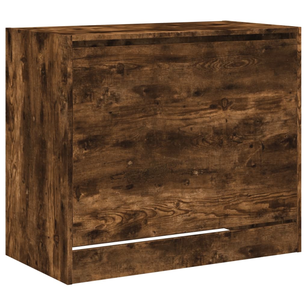 Shoe Cabinet Smoked Oak Finish 80 x 42 x 69 cm Engineered Wood