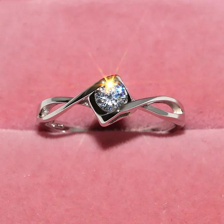 Shiny AAA Zircon Wedding Rings for Women Silver Color Crystals Engagement Rings Female Anel Bague Femme  Gift