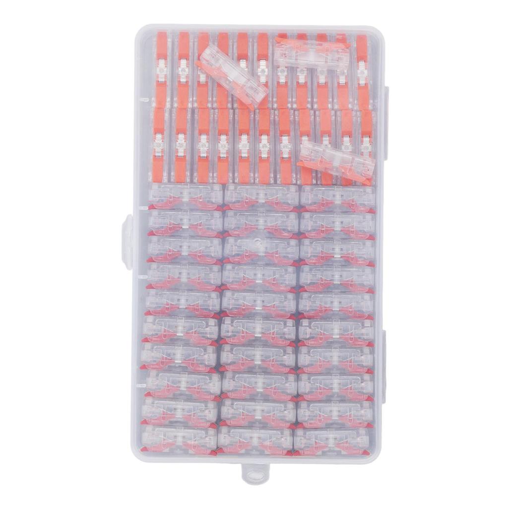 55Pcs Mini Quick Connect Lever Nut Wire Connector PC Shell Strong Conductivity Lever Wire Terminals 250V 32A